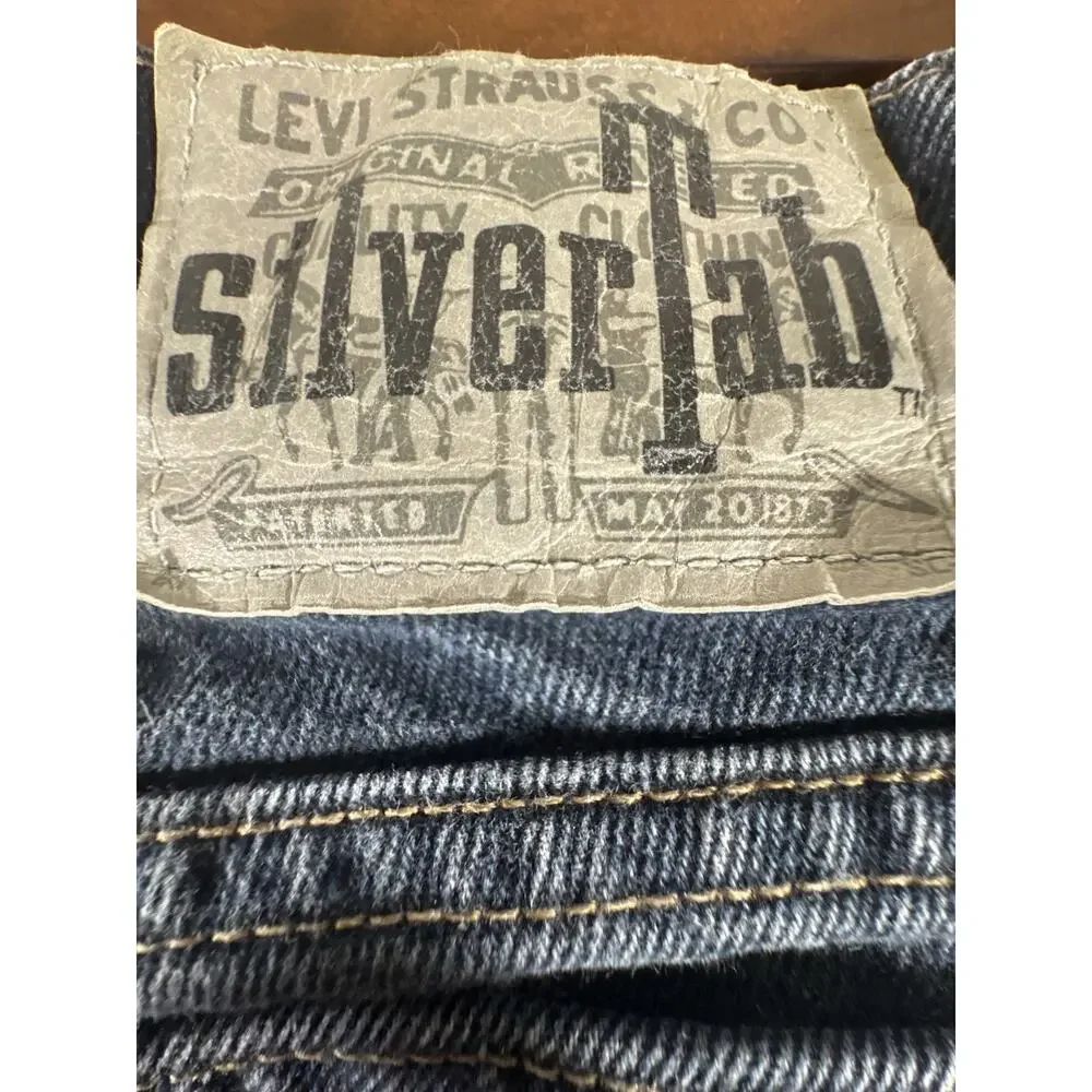 Vtg 1991 Levis SilverTab Baggy Jeans 30x30 Made in USA Dark Wash 90s Skater